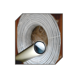 Lateral Boru Beyaz 3 katmanlı  20mm  20cm  delikli 100mt li